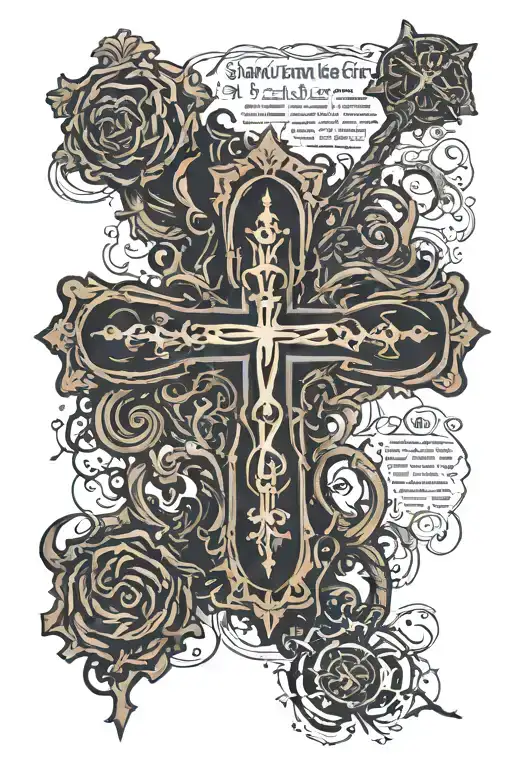 Cross Surrounded With Dostoevsky Quote