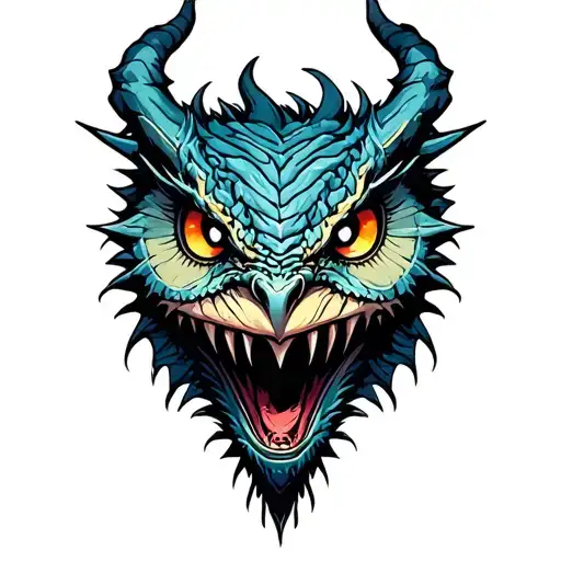 Dragon With Owl Eyes