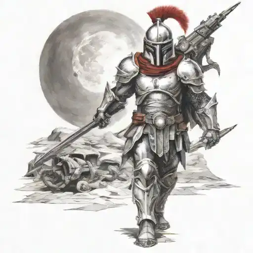 Spartan In Full Armor Stranded On Alien Planet