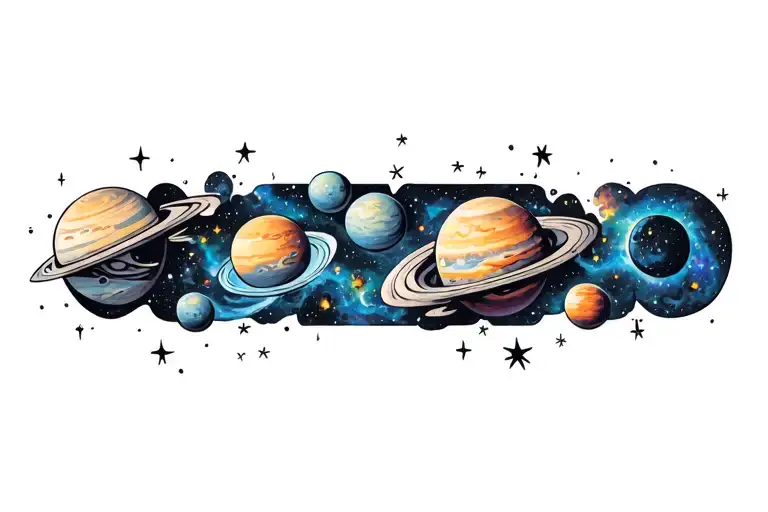 Space Surrounded By Planets Stars And Nebulas