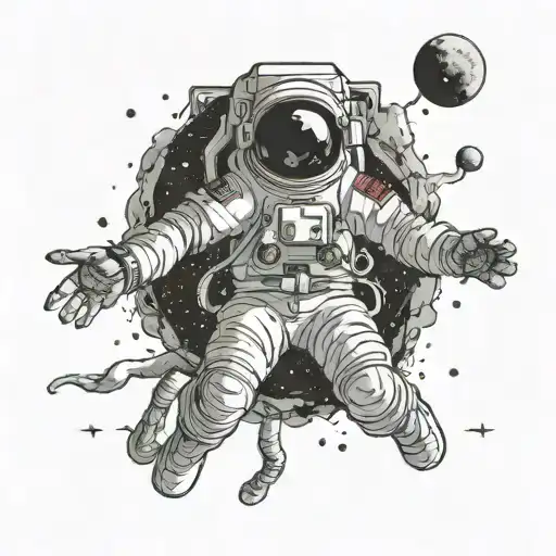 Astronaut Floating In Space