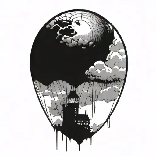 Clouds With A Distant Balloon