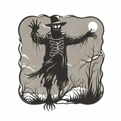 Scare Crow Silhouette Scary
