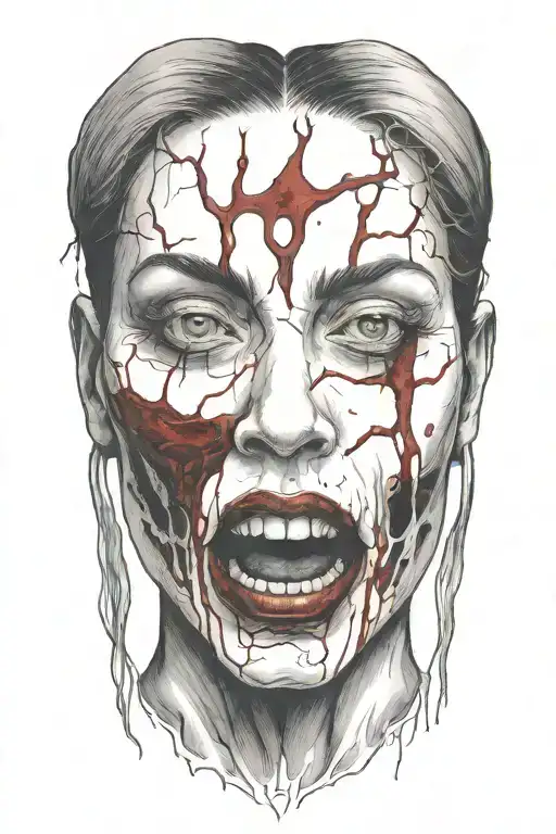 Bloody Head Of A Woman