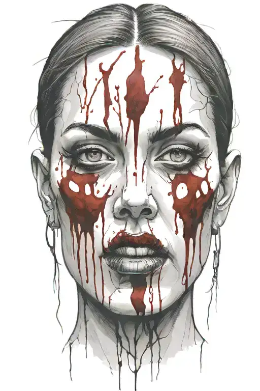 Bloody Head Of A Woman