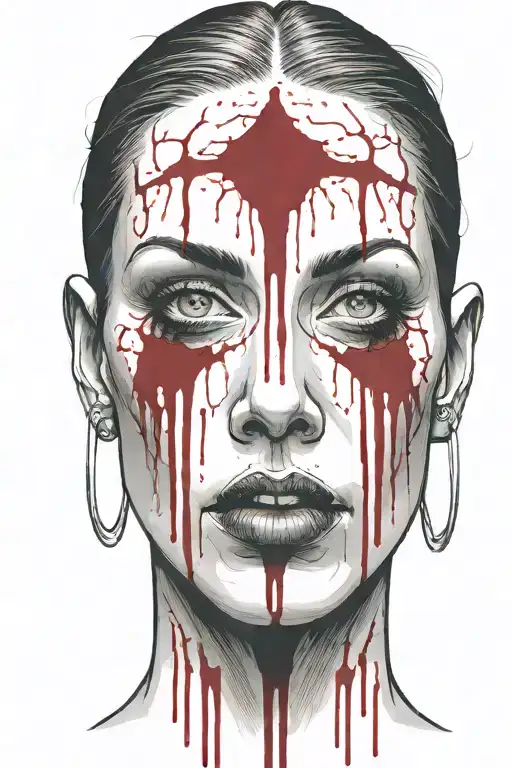Bloody Head Of A Woman