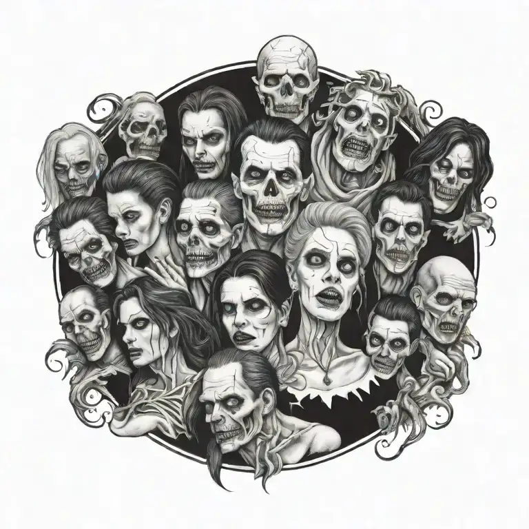 La Sagrida Famila Horror Style Tattoo Featuring