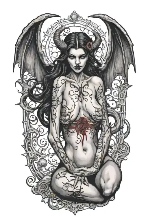 Gothic Nude Succubus