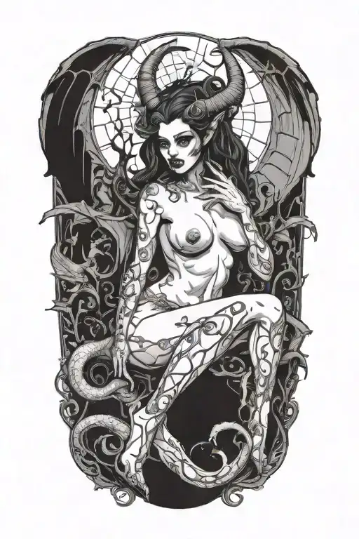Gothic Nude Succubus