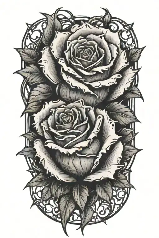 Black Gothic Thorny Rose