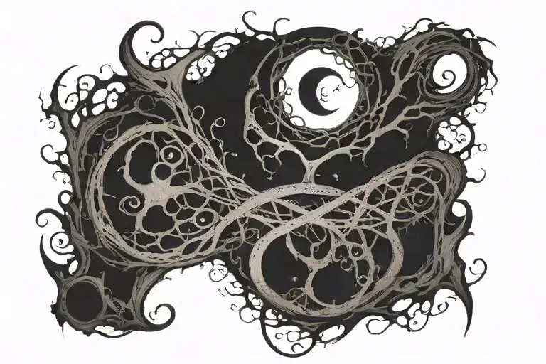 Moon And Infinity Symbol Made