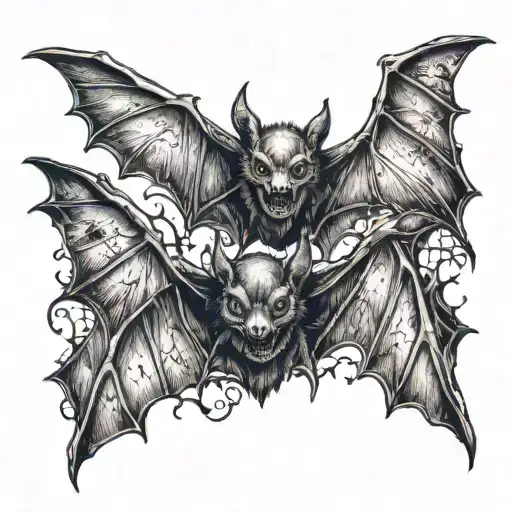 Three Small Creepy Bats