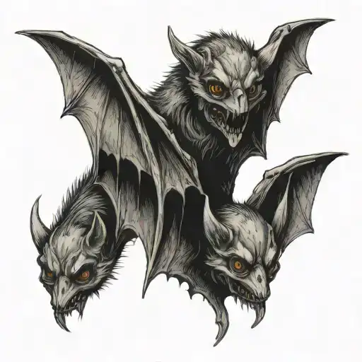Three Small Creepy Bats