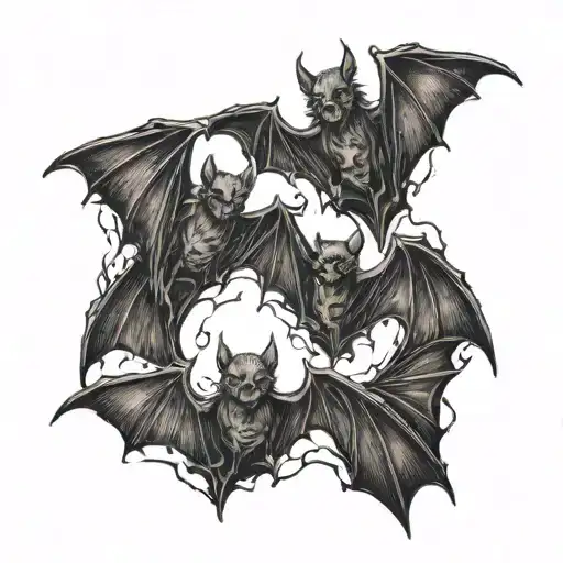 Three Small Gothic Bats
