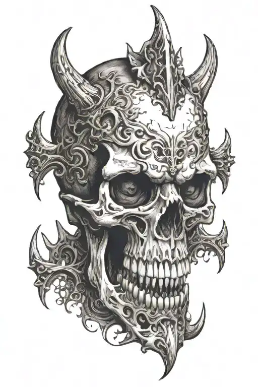 An Ancient Skull With Vampire Teeth