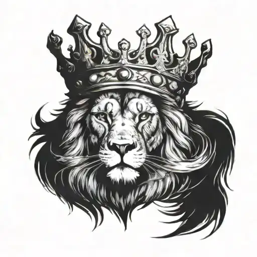 Lion Wearing A Crown