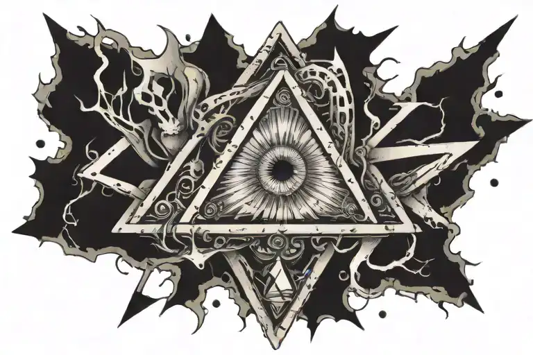 Triangle With Diamond Surrounded