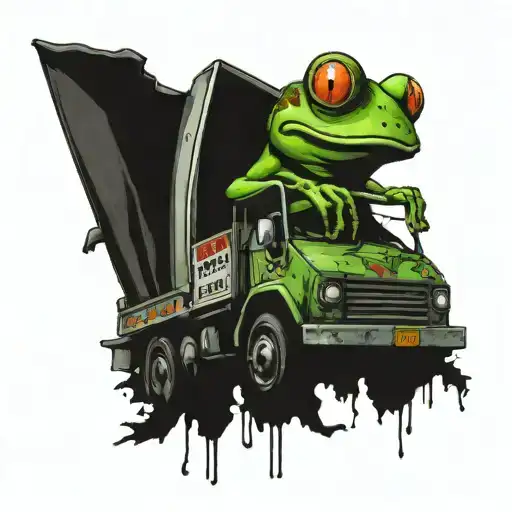 Frog Driving Garbage Truck