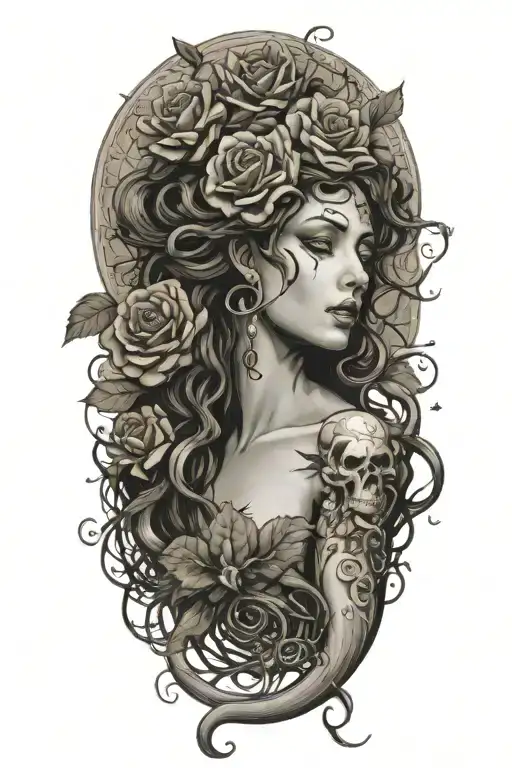Medusa And Roses