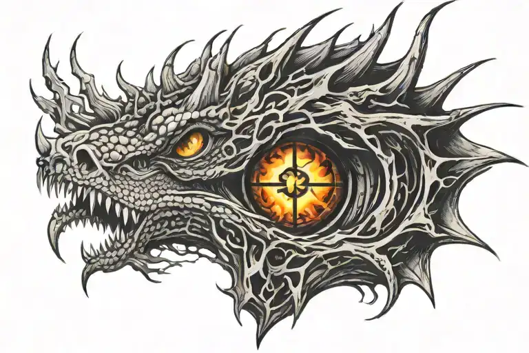 Eye Of Dragon With Fire