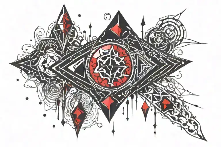 Red Black Diamonds Sparkles With Space