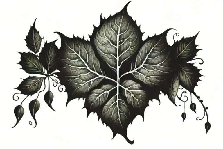 Leaf Tattoo Flashes