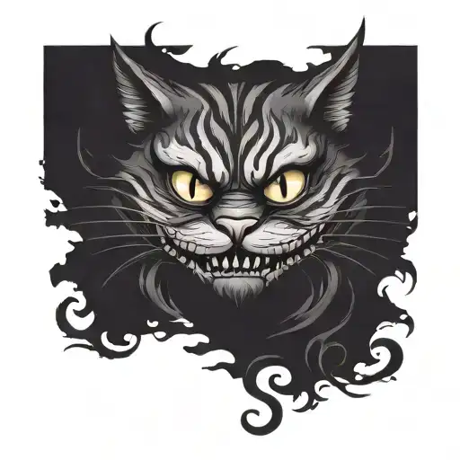 Dark Spooky Cheshire Cat Simple