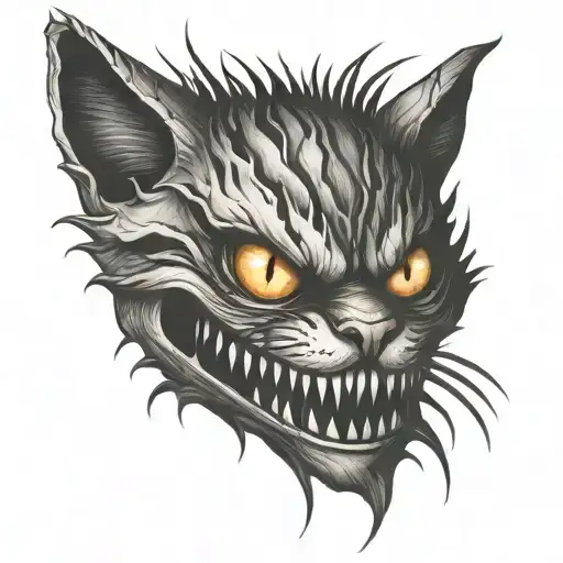 Dark Spooky Spiked Cheshire Cat