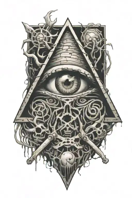 Bones Surrounding The All Seeing Eye