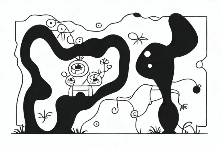 Cartoon Characters Hidden Inside Camouflage