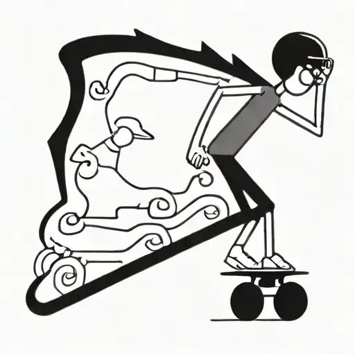 Hood Kid Riding A Bike And Other Riding A Skateboard