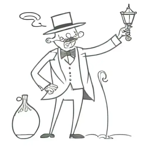 Gentleman In Paris Funny Modern Minimalist