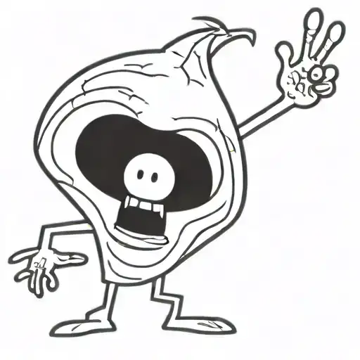 Alien Middle Finger Destruction Fire Destruction