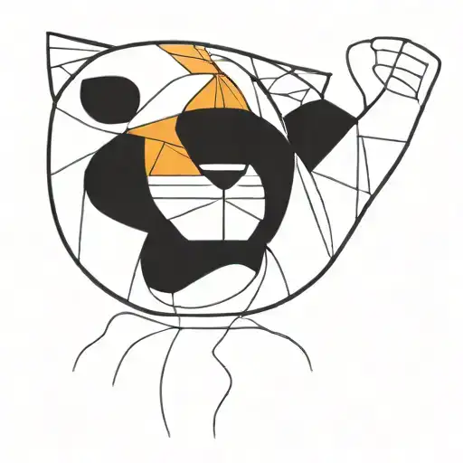 Geometric Tiger Head Boxing Gloves