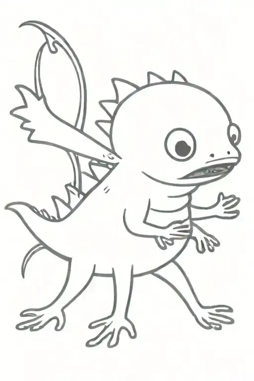 Axolotl Cartoon Meme