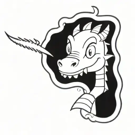 Vietnamese Style Dragon With Dora The Explorer Face