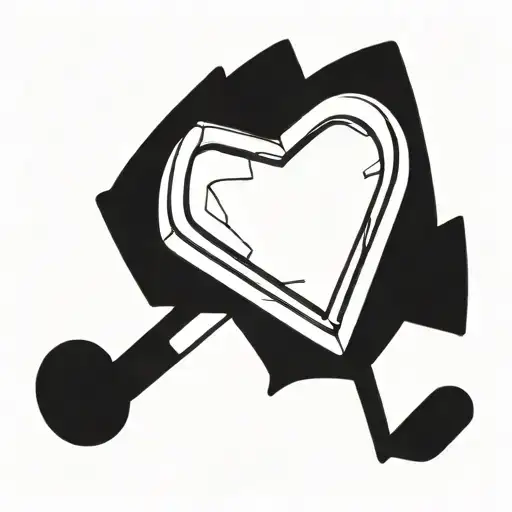 Tattoo Of A Skateboard And A Broken Board Forming A Heart