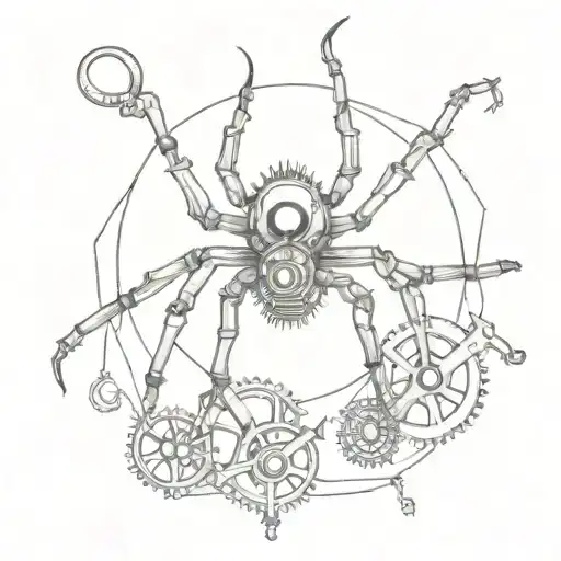 Steampunk Spider With Gears