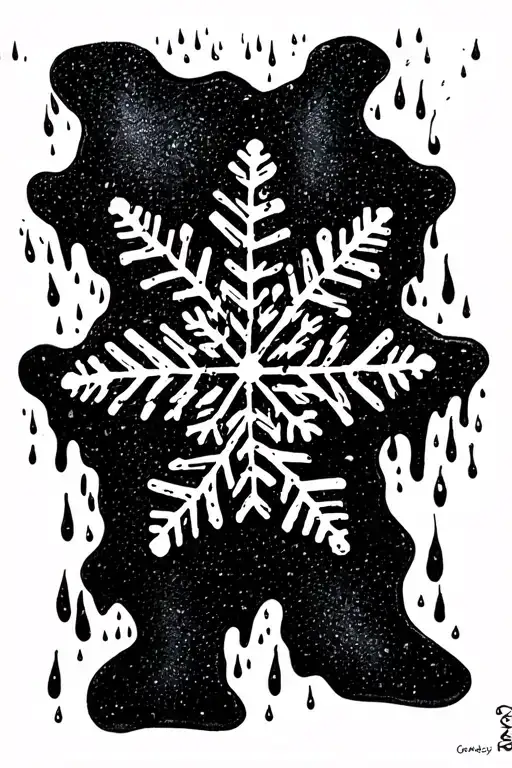 Snowflake Melting Into Rain