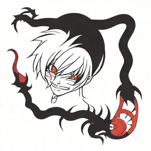 Kaneki Ken's Centipede With Red Rose