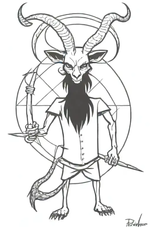Baphomet Wearing Shirt