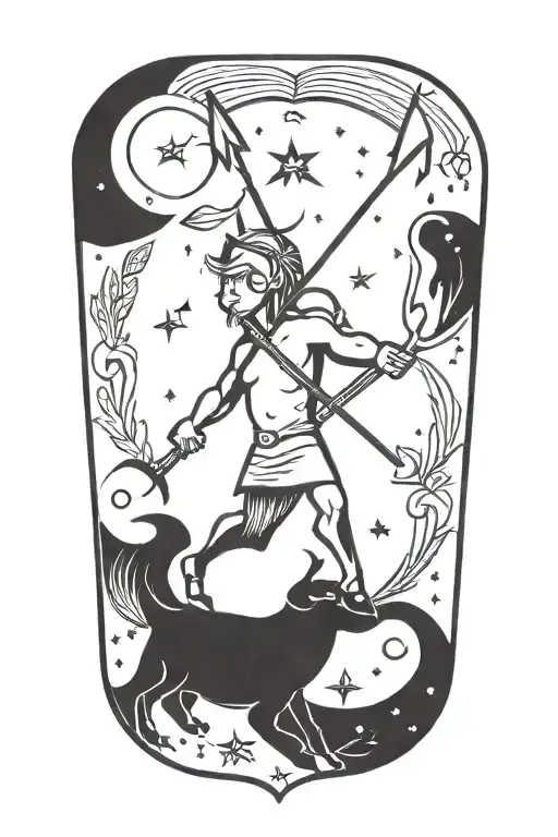 Sagittarius Arrow With Taurus Sign