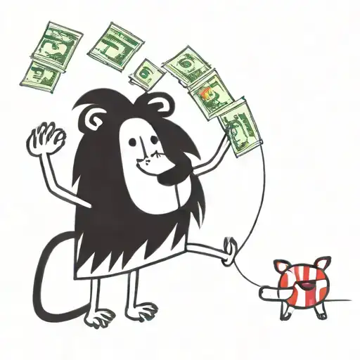 Croatia Lion With Money Raining