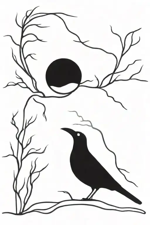 Crow Atacking High Contrast Going From The Darkest