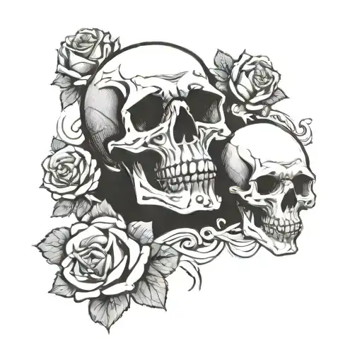 Skull And Roses