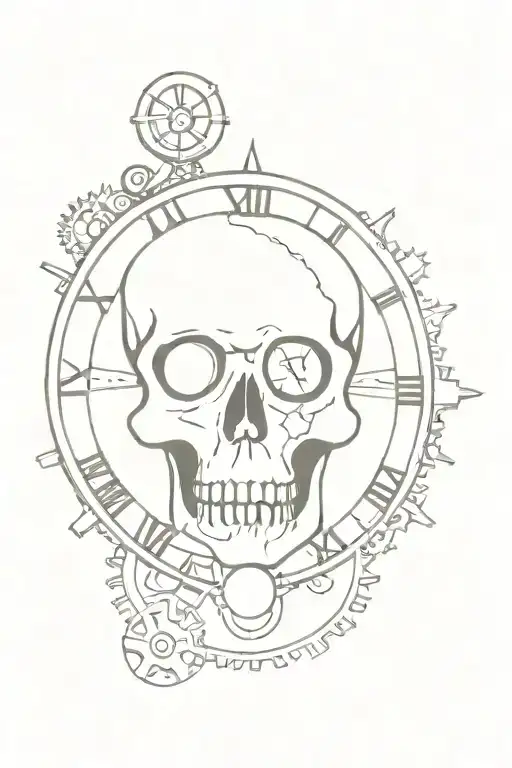 Skull Clock Gear