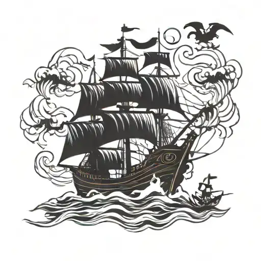 Pirate Ship Navigating