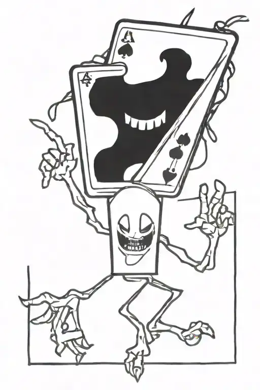 Ace Cards Ink Demon And Graffiti With The Word Corrupt