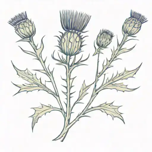 Scottish Thistle Intertwined