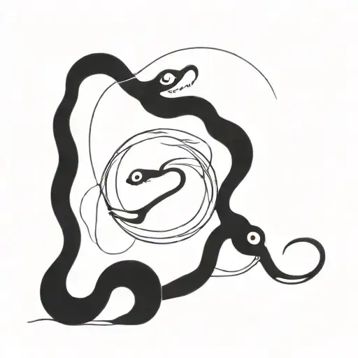 Snake Moon Merging Together